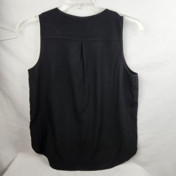 NYDJ Black Tank Top Embroidered Yolk Flowy Size S NWT - Picture 4 of 10